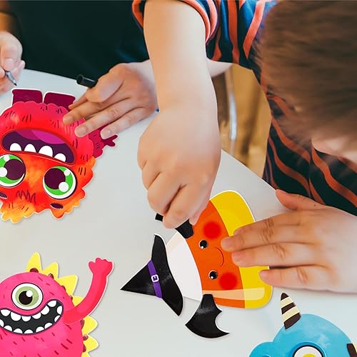 Miniatura 6 de Manualidades de Halloween para niños, imán de espuma de monstruo para actividades de fiesta, paquete de 12