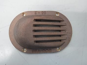 Sea-Dog Bronze Scoop Strainer, 3-5/8 x 2-5/8 inches, Cast Marine Vent Cover. Inside Edge to Edge, Measurements 2 3/4" x 1 11/16"