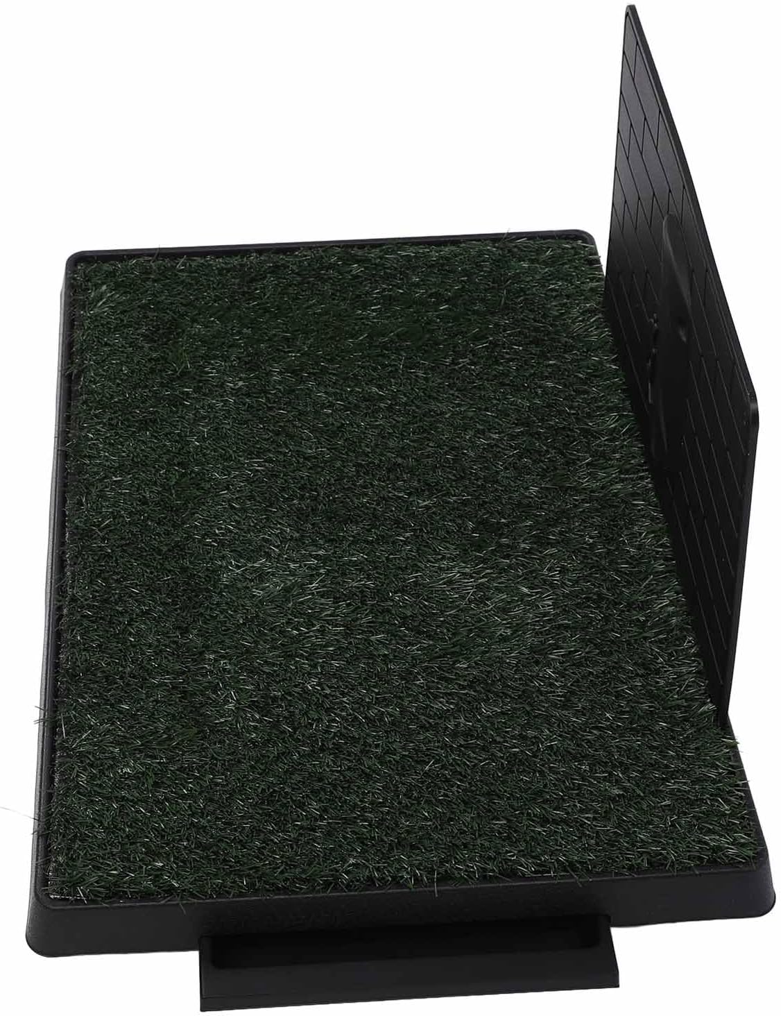Indoor Dog Potty Training Pad Premium Artificial Grass Pee Mat for Large Dogs Odor Resistant High Strength PE Material (Large Size with Baffle)