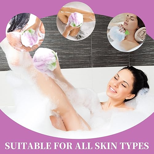 Miniatura 5 de FARMOGA Esponja de baño, esponja de ducha, esponja de baño de malla suave, exfoliante para ducha, esponja esencial para el cuidado de la piel para