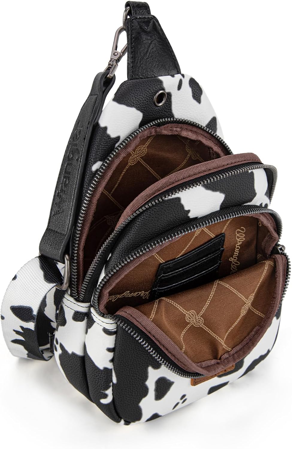 Wrangler Western Crossbody Sling Bags for Women Backpack Chest Bag for Travel, Daily Use, and Gifts - Leopard and Cow Print - Image 5