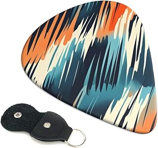 ZhongGuo Tiger Stripe Printed Premium Guitar Plectrums - 6 Pieces In Three Sizes Thin Medium And Heavy, 0.71mm