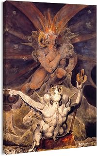 Canvas Print Wall Art - The Number of The Beast is 666 by William Blake - 16x24 inches