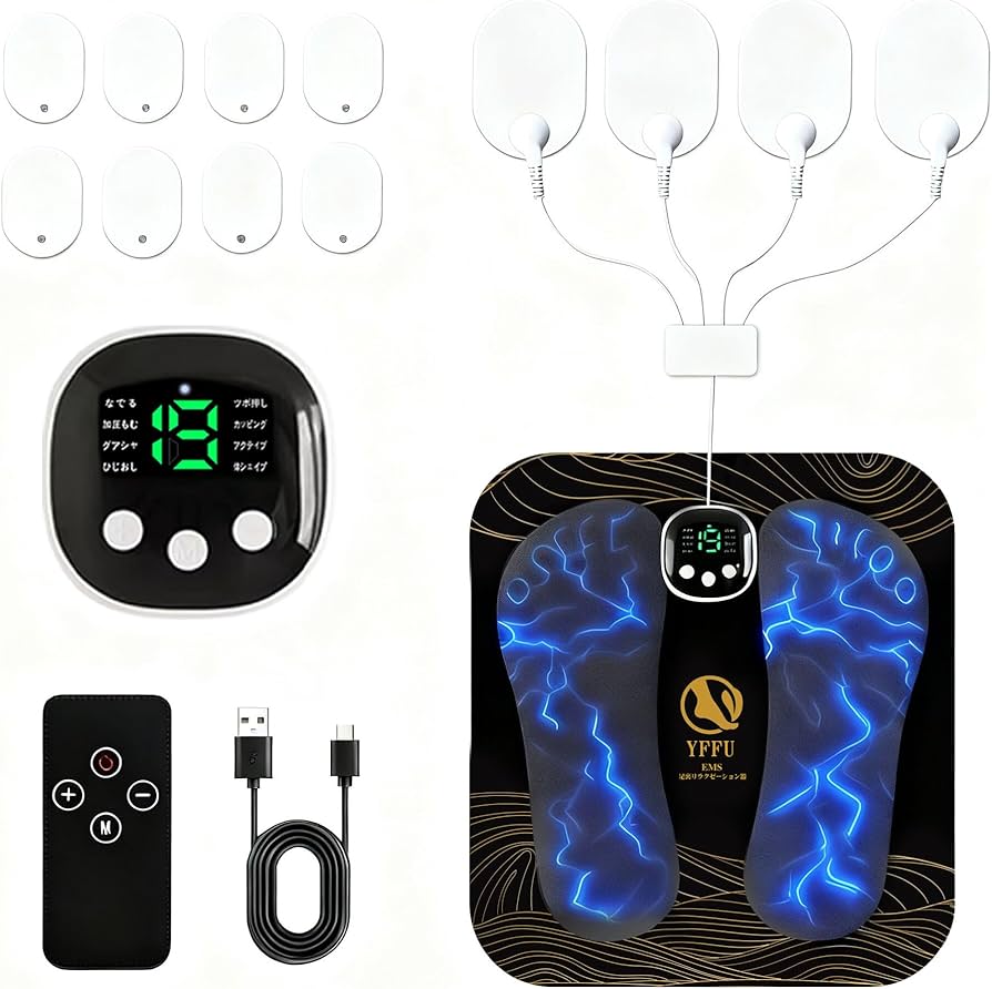 Amazon | 2025年新型 emsフットマット 足裏ケア 8種モード 19段階強度