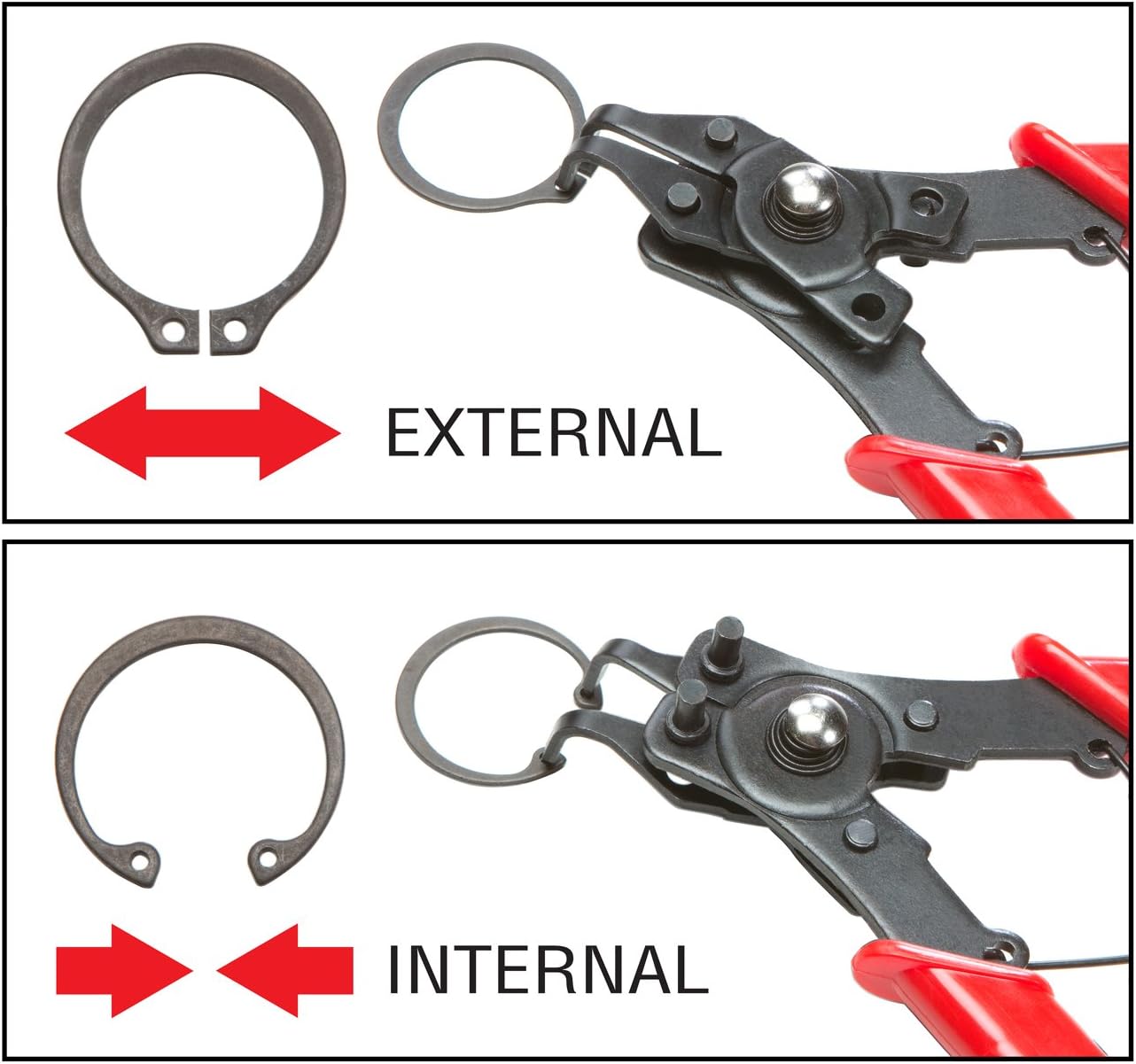 TEKTON 3578 8-in-1 Universal Snap Ring Pliers Set