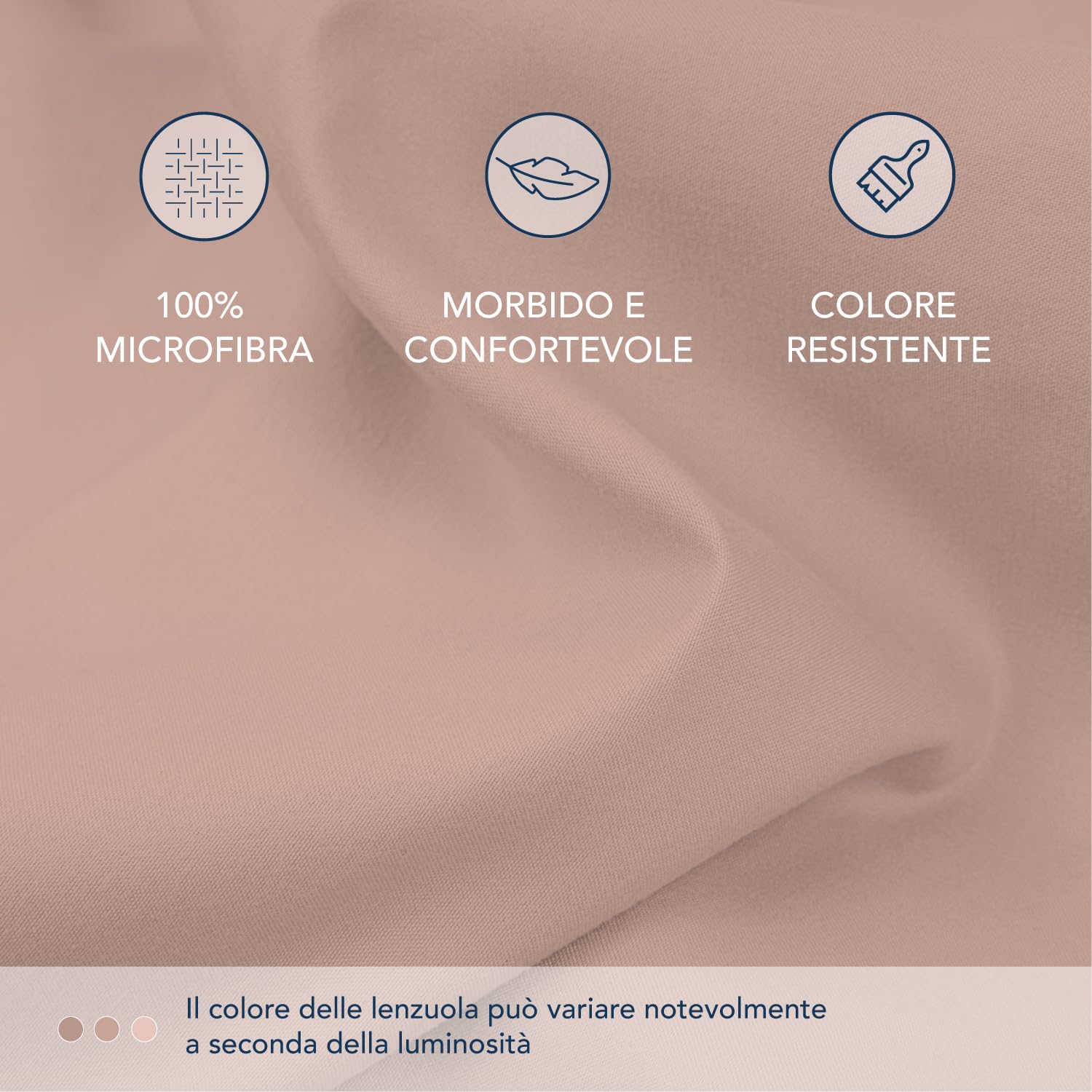 Dreamzie Lenzuolo con Angoli Piazza e Mezza 120x200 cm - Angoli da 35 cm per Materassi Spessi - 100% Microfibra - Rosa Chiaro, Certificato senza Prodotti Chimici (Oeko-TEX)