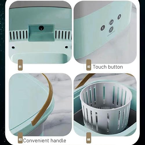Miniatura 6 de Septpenta Lavadora portátil, mini lavadora, lavadora plegable de gran capacidad, cesta de drenaje integrada, limpieza profunda de ropa interior,