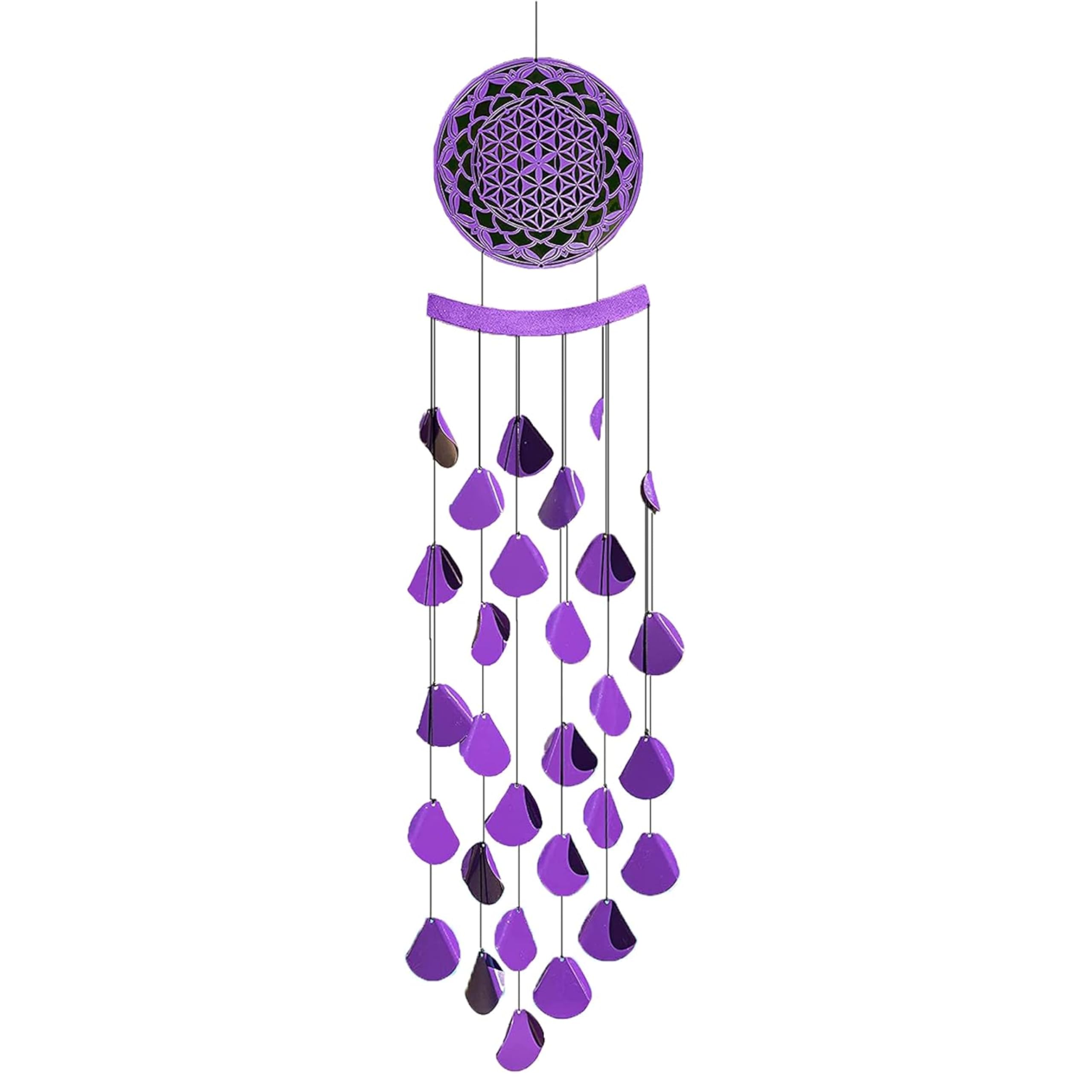 Carillon à vent mandala scintillant pour embellir votre jardin terrasse ou balcon