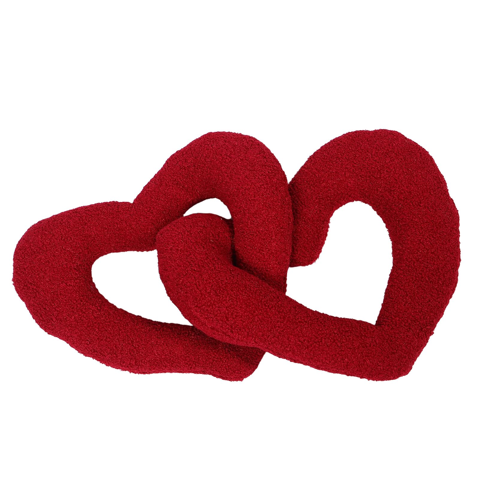 Coussin cœur rouge en peluche le cadeau idéal de Saint-Valentin pour lit