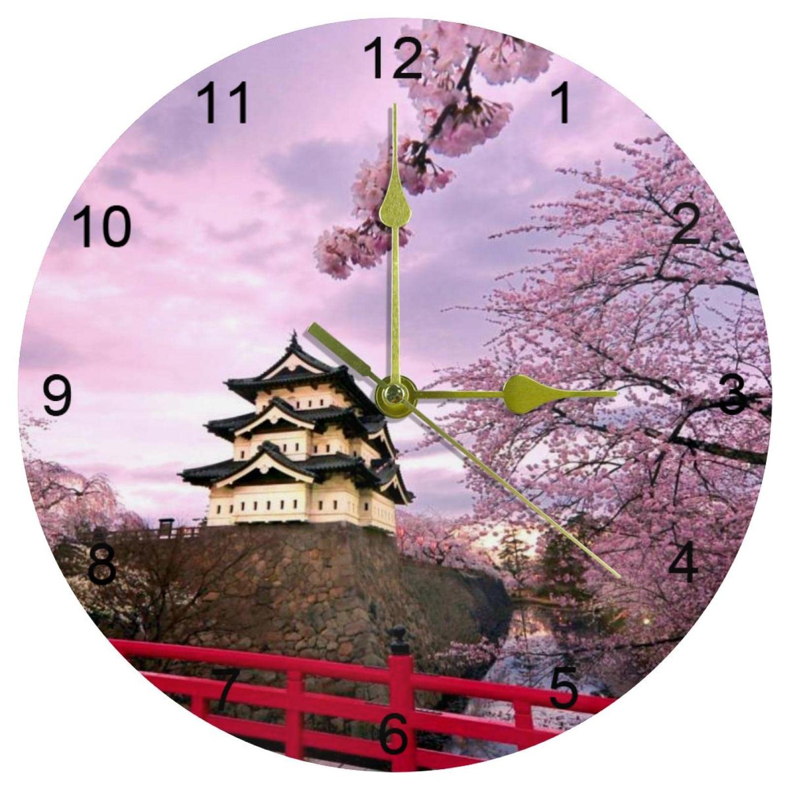 Horloge murale silencieuse à quartz sans tic-tac avec grands chiffres