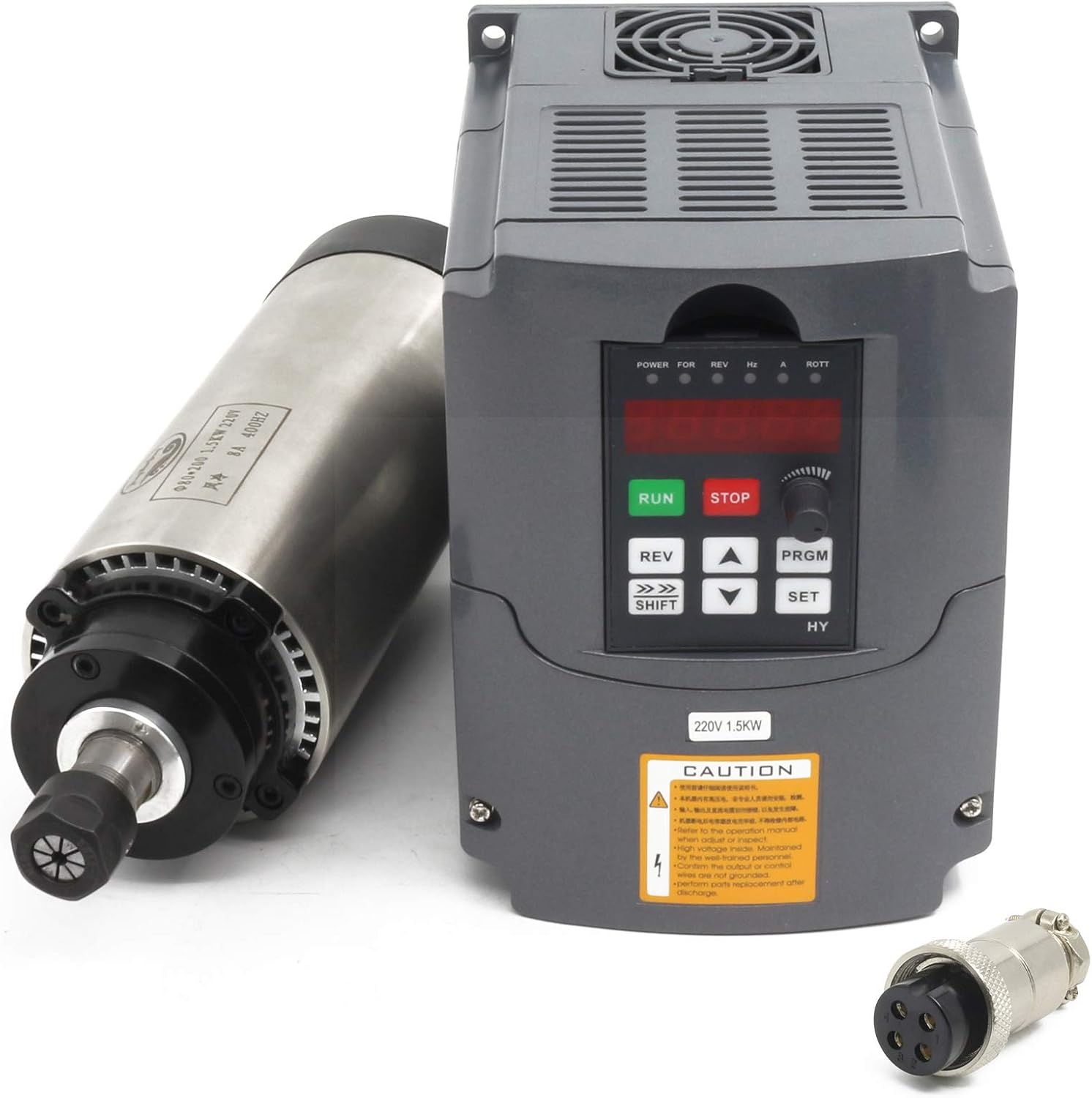 🛒 Crazy Deals RATTMMOTOR CNC Spindle Motor Kit 1.5KW Air Cooled Spindle Motor ER11 220V 24000RPM 8A 400HZ with 1.5KW VFD Drive 220V Inverter Variable Frequency Drive CNC Spindle Motor Control for CNC Router Machine