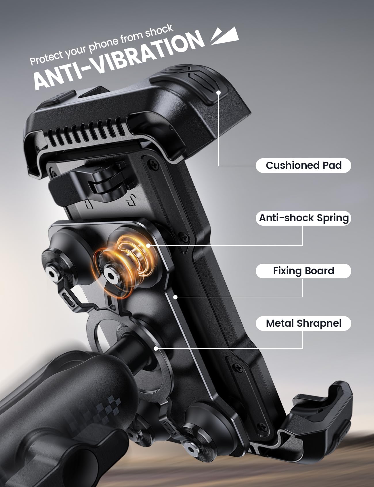 Aomiker Support De Téléphone Pour Moto U2013 [Bras D'extension En