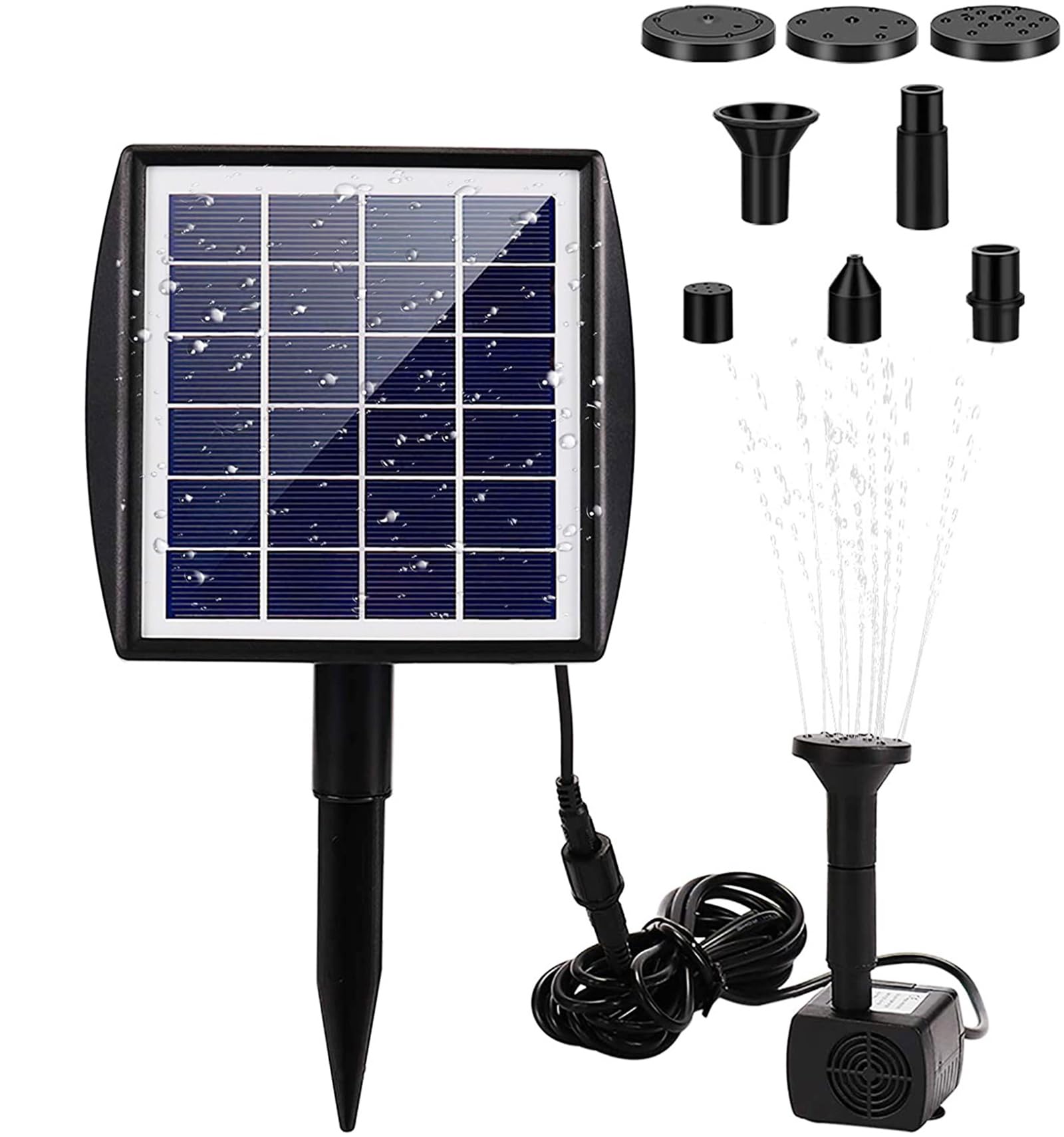 Kit pompe solaire 2W pour animer les bassins et fontaines de jardin