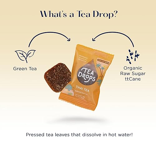 Miniatura 3 de Tea Drops Thai Ice Tea  Auténtica mezcla de té helado tailandés instantáneo  té helado negro con sabor instantáneo + paquete de leche condensada