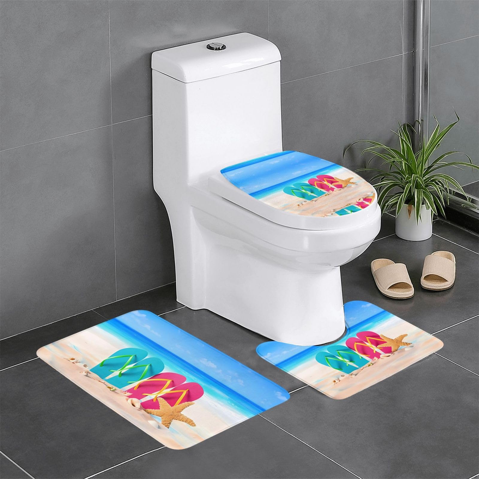 Tapis de bain plage pour salle de bain et chambre hôtel