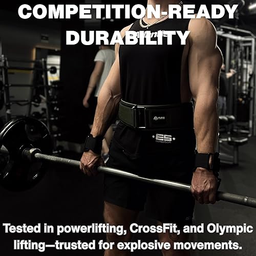 Miniatura 7 de Cinturón de levantamiento de pesas Quick Lock - Soporte de espalda ajustable con hebilla de metal - Ideal para levantamiento de pesas, entrenamiento