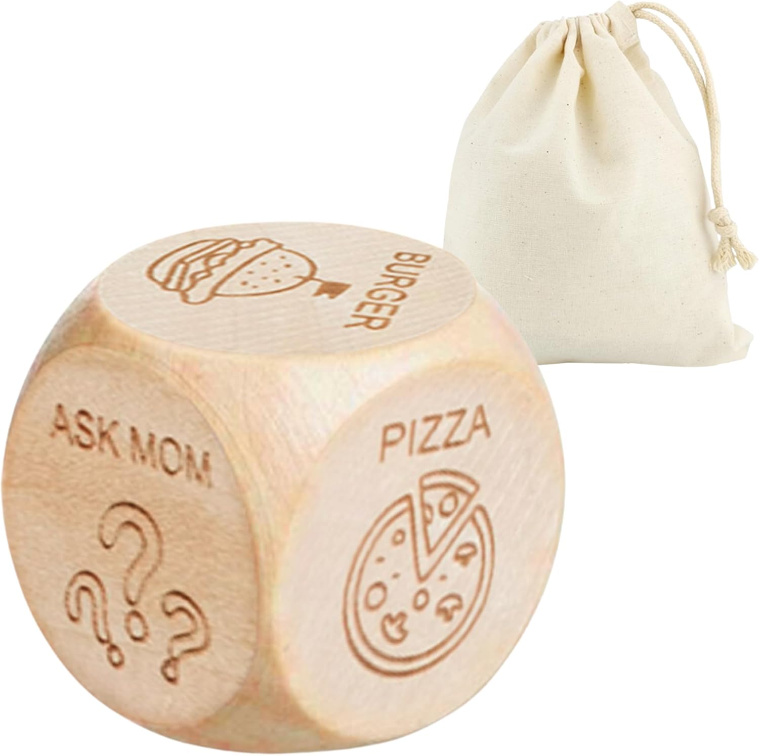 Date Night Dice for Couples, Food Cube Game, Anniversary Wooden Gifts, Date Night Dice with Spice up Your Intimate Life, Romantic Wood Couple Date Night Ideas, Gifts from Girlfriend (Food C1)