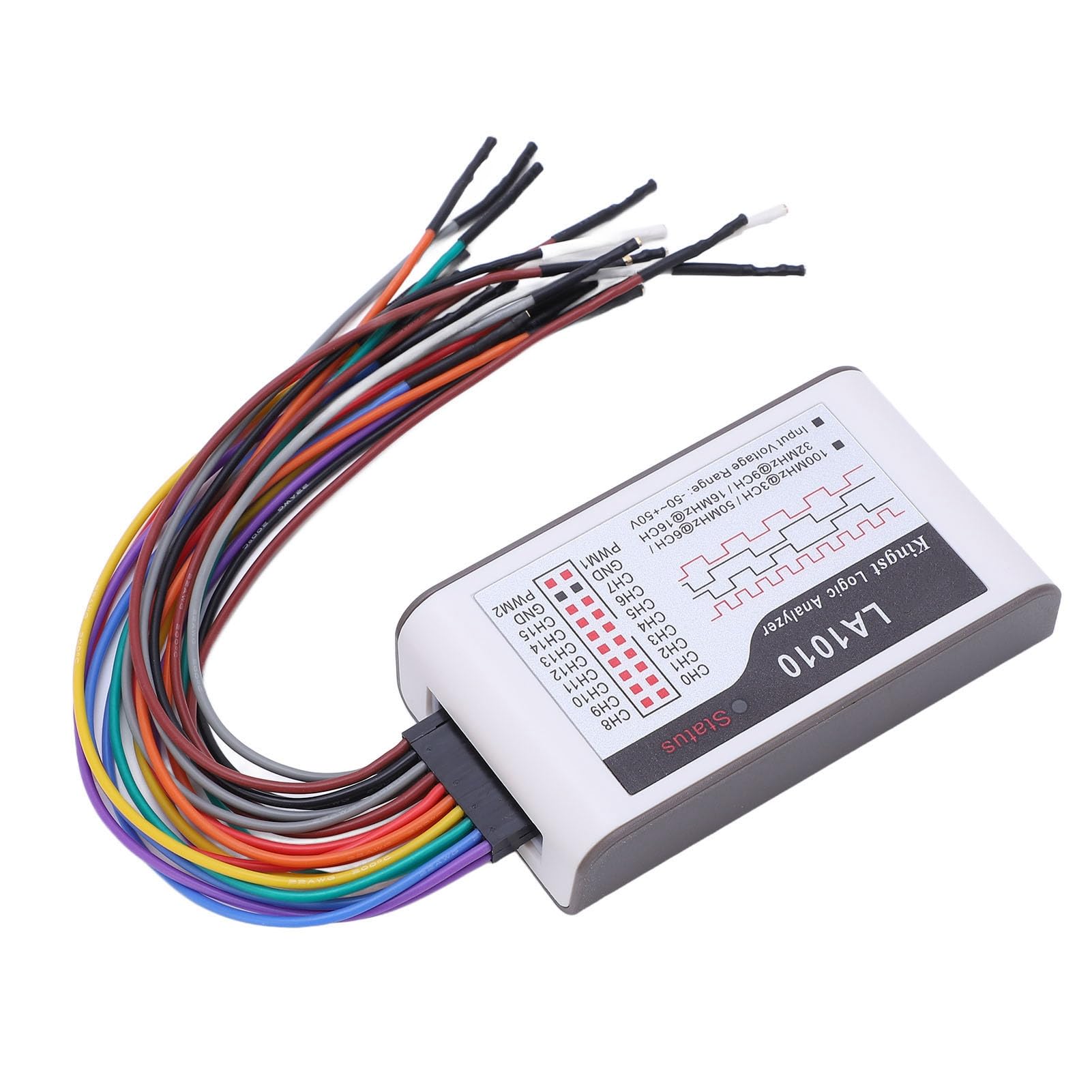 16-Kanal-Logikanalysator mit Kabel, 100M Abtastrate, -50-50V Eingang, für die Signalanalyse und Fehlersuche