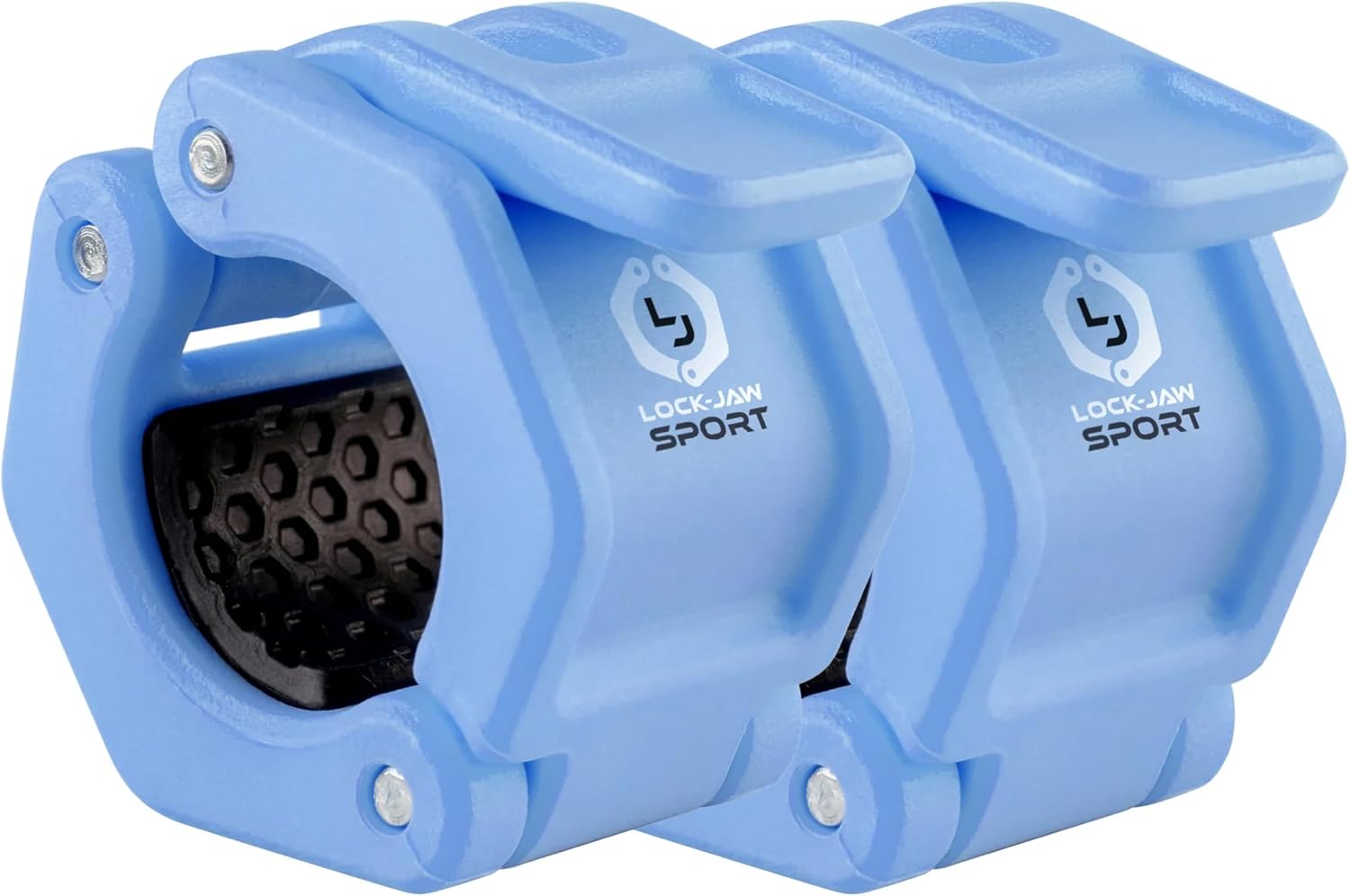 Lock-Jaw Magnetic Barbell Collars/Clamps, 1"/25mm Bars, Light Blue