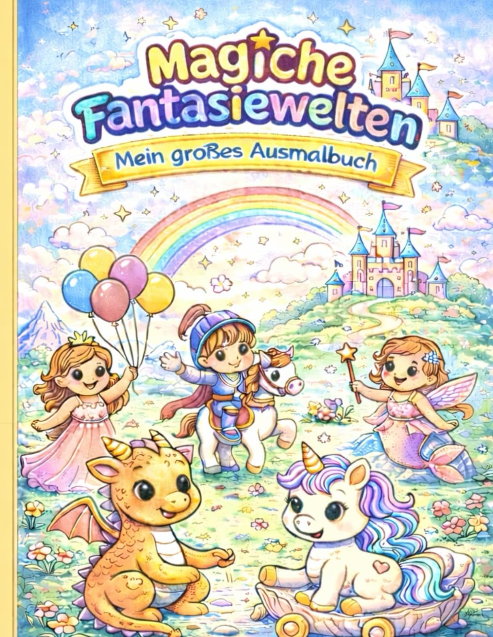 Magische Fantasiewelten: Mein großes Ausmalbuch