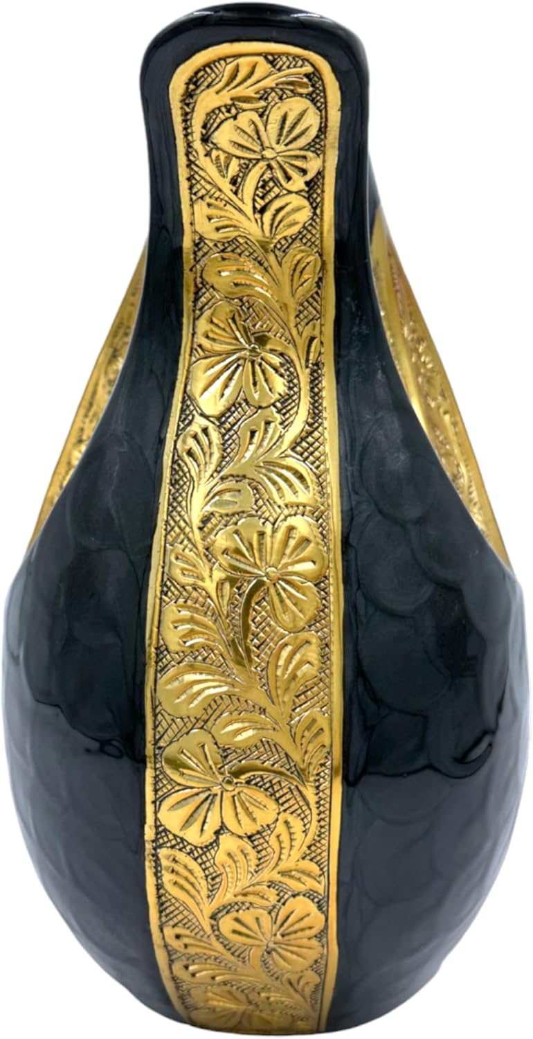Black Personalized Teardrop Cremation Urn for Adults – Elegant Memorial Urn with Engraving – Includes Velvet Bag