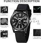 Mens Watches Analog Quartz Sports Unisex Watch 30M Waterproof Watches for Men Women Easy to Read Dial with Date Wrist Watch Fashion Casual Designer Watch