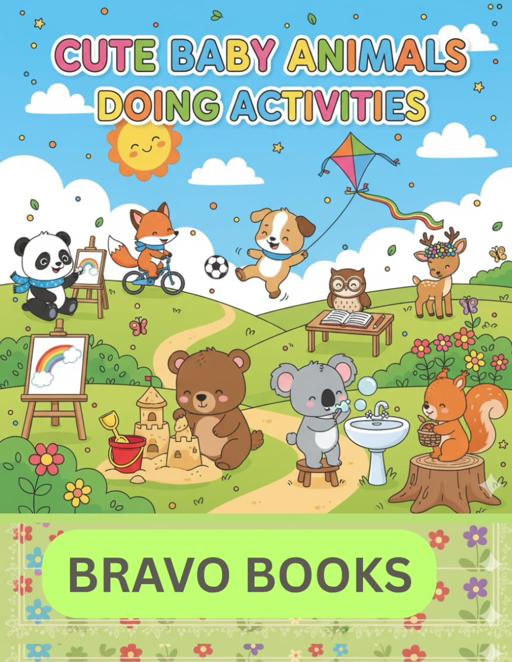 Cute Baby Animals Coloring Book for Kids Ages 3–8 | Adorable Animals Doing Fun Activities