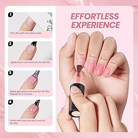 Beetles Jelly Gel Nail Polish Set, 6 Colors Jelly Gel Polish Kit Nude Pink Neutral Nail Art Design Sheer Translucent Gel Nail Kits Soak Off Uv Nail Lamp Cured Nail Manicure Gift for Women