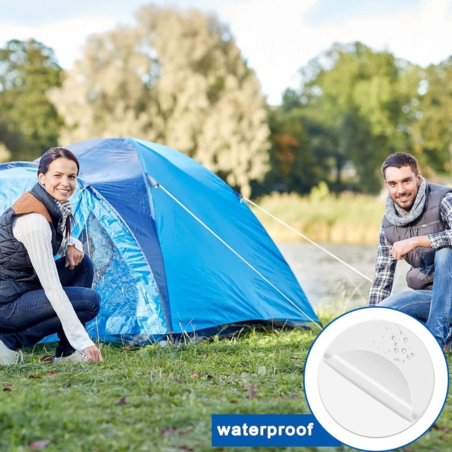 20 Patchs Réparation Transparents TPU - Pour Piscine, Matelas Gonflable, Tente - Imperméable - Circulaire 6cm