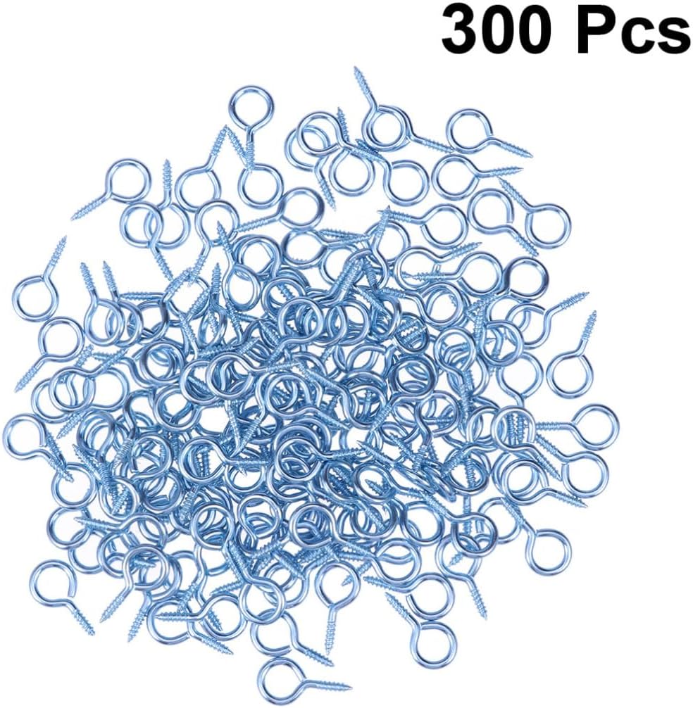 300pcs Screw Eye Bail Pin for Jewelry Making, Metal Silver
