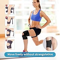 Vista 6 de Galvaran Rodillera con estabilizadores laterales para aliviar el desgarro de menisco, dolor de rodilla, artritis ACL MCL, alivio del dolor