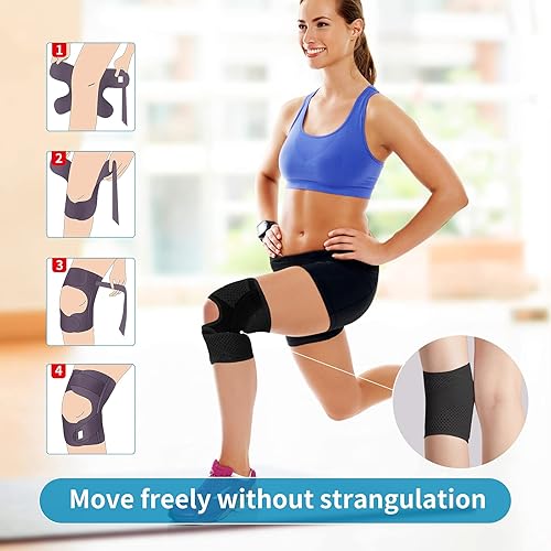 Miniatura 6 de Galvaran Rodillera con estabilizadores laterales para aliviar el desgarro de menisco, dolor de rodilla, artritis ACL MCL, alivio del dolor