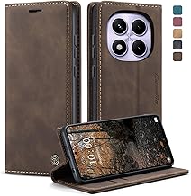 KZB Case for Xiaomi Redmi Note 14 Pro 4G Book [NOT for 5G] Cases with Mobile Flip Leather Magnetic Card Holder Stand Protective Flip Anti-Shock Case for Redmi Note 14 Pro 4G - Coffee