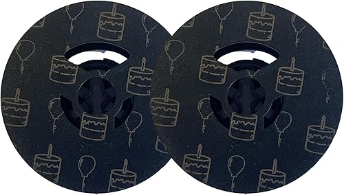 FJA - Cinta universal para máquina de escribir de 12 pulgada, cinta para máquina de escribir grabada con láser, doble carrete (tinta negra sólida)