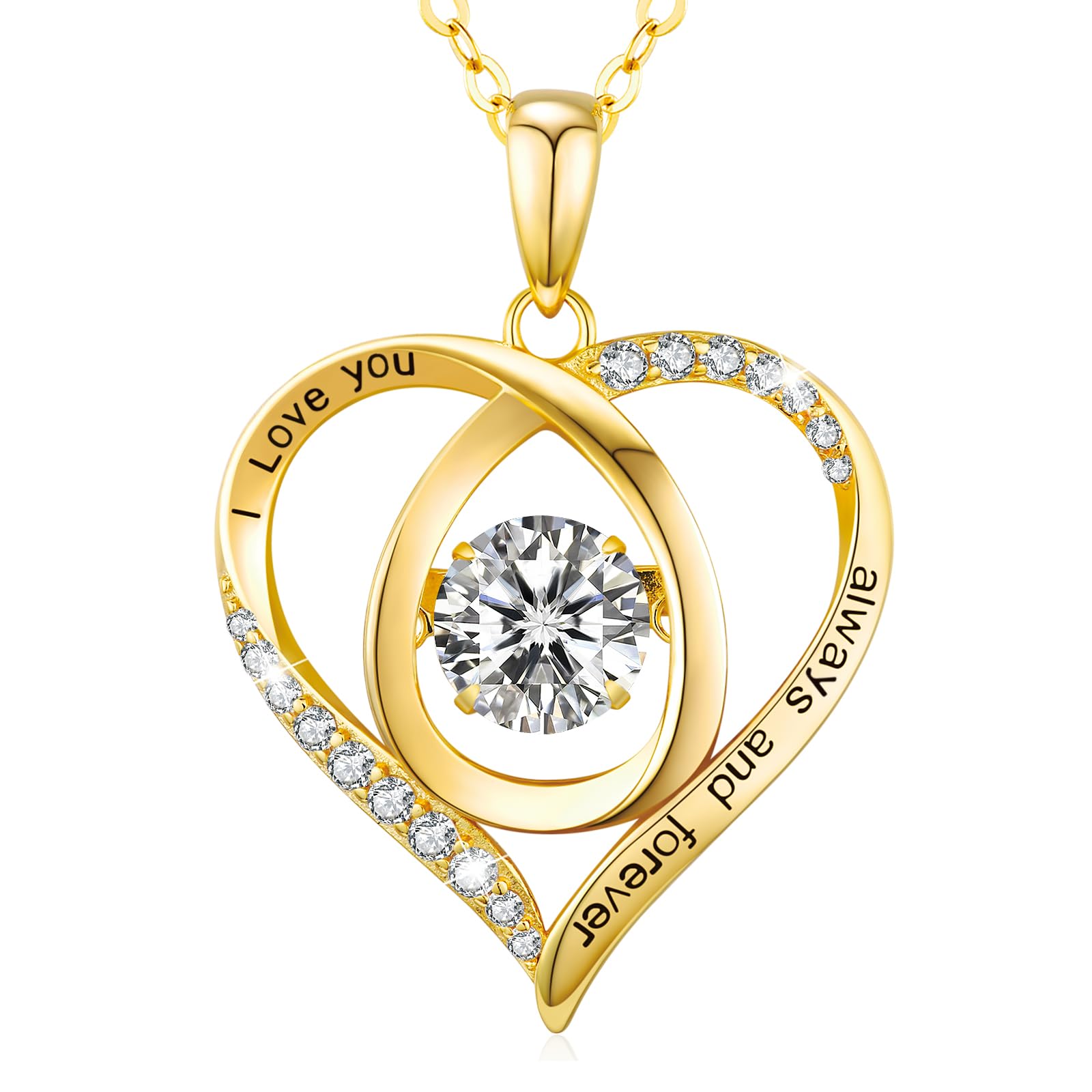 Moissanite Kette Damen Silber 925 Echt Herz Halskette Schmuck Geschenke | Jubiläum Weihnachten Valentinstag Muttertags Hochzeit Geburtstag Geschenk für Frauen Frau Freundin Mama