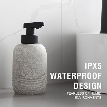 Automatic Liquid Soap Dispenser, 15oz/420mL, Touchless Hand Sanitizer Dispenser Electric, Motion Sensor Waterproof Pump for Bathroom Kitchen Dish Soap, USB C Rechargeable 1800mAh(Gray)
