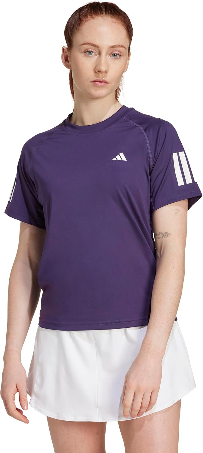 adidas Women's Club 3 Stripe Tennis Climacool T-Shirt - Image 4