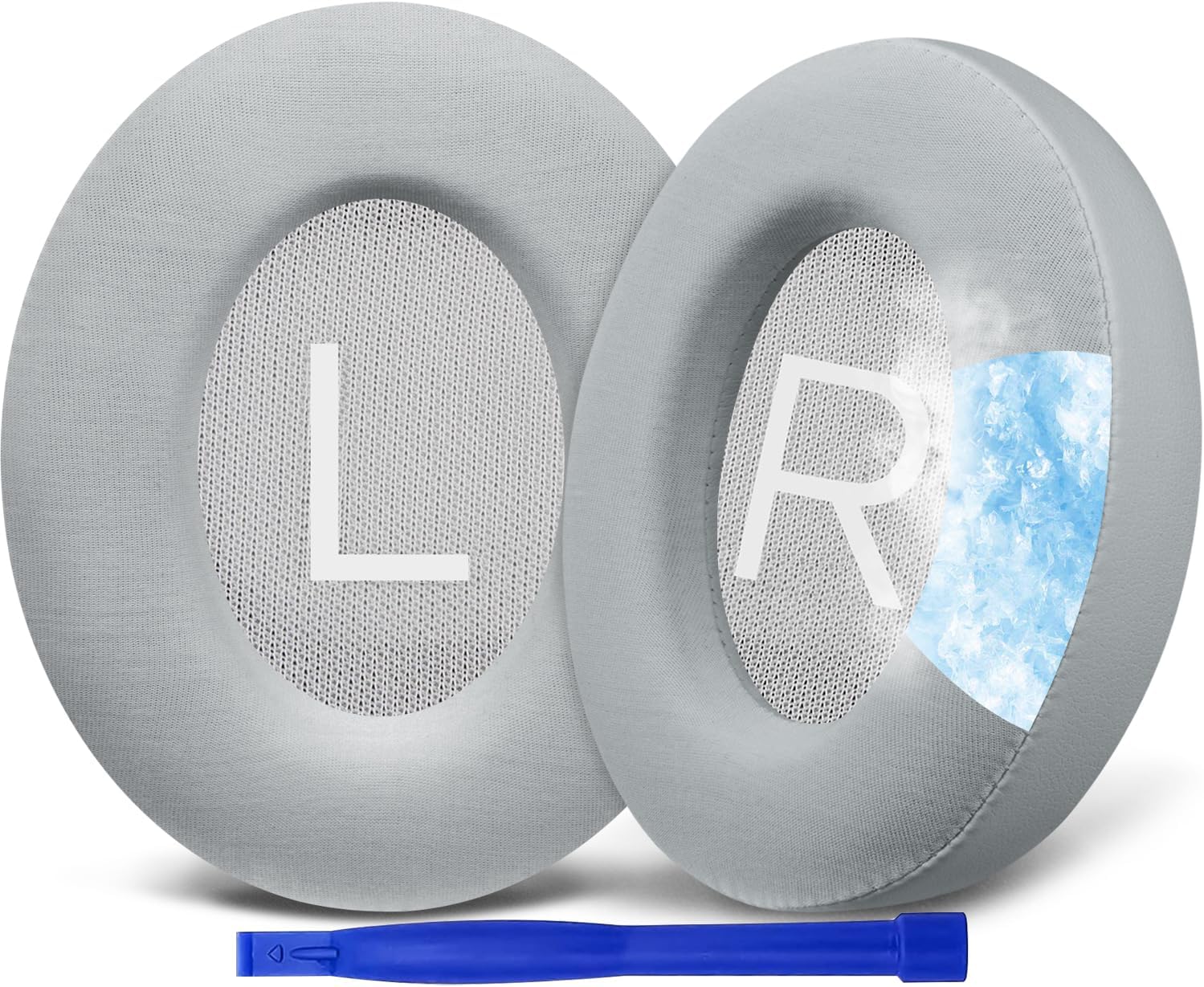 Cooling Gel Replacement Earpads for Bose 700 (NC700, nc 700) Wireless Headphones, Ear Pads Cushions with Softer Leather, High-Density Noise Cancelling Foam, Added Thickness - Silver