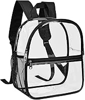 Vista 3 de USPECLARE Clear Backpack for Stadium Approved 12×6×12, Water proof Clear Bag for Stadium Events and Concert Work Sport EventBlack