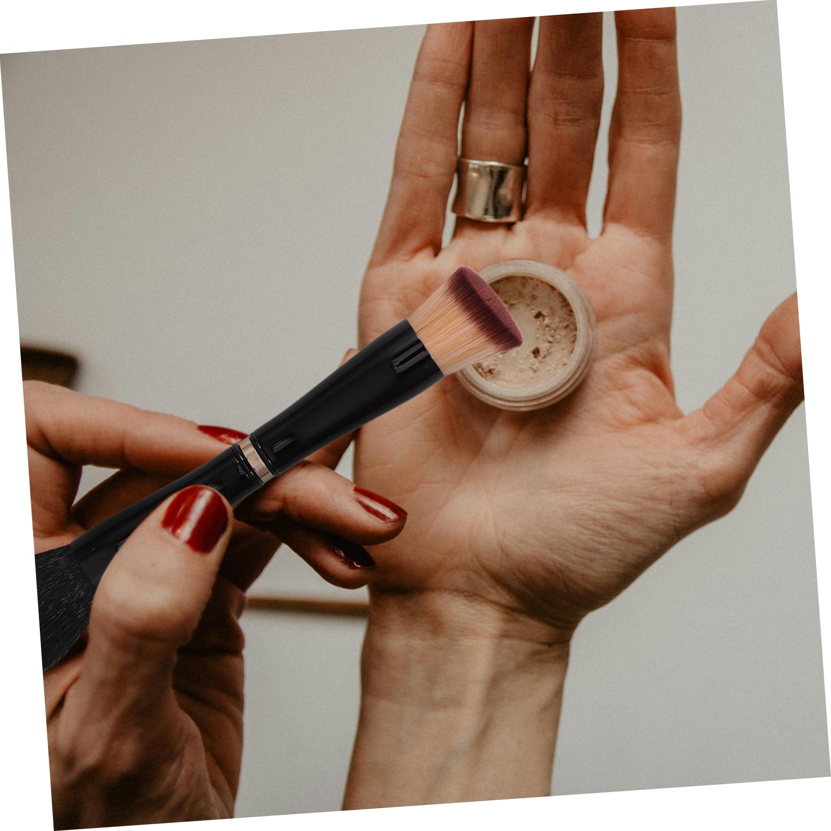 minkissy 4stücke Dual-ended Make-up Pinsel Für Foundation Concealer Und Puder Kosmetikwerkzeug Für Gleichmäßiges Make-up-ergebnis Ergonomisch Gestaltet Weich Und Angenehm Der Anwendung