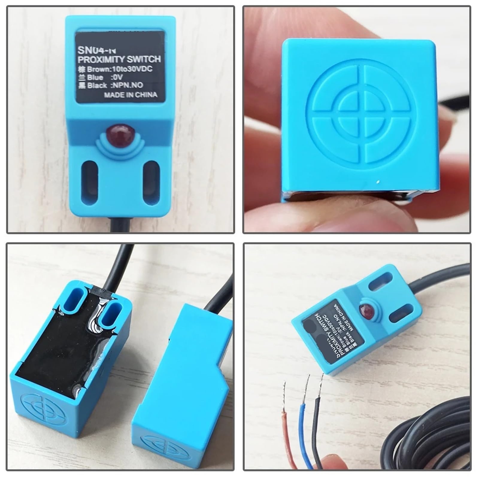 Interruttore di prossimità induttivo SN04-N1 SN04-P1 SN04-D1 distanza di rilevamento 4 mm DC 6-36VDC NPN PNP NO NC(Blue,PNP,NO)