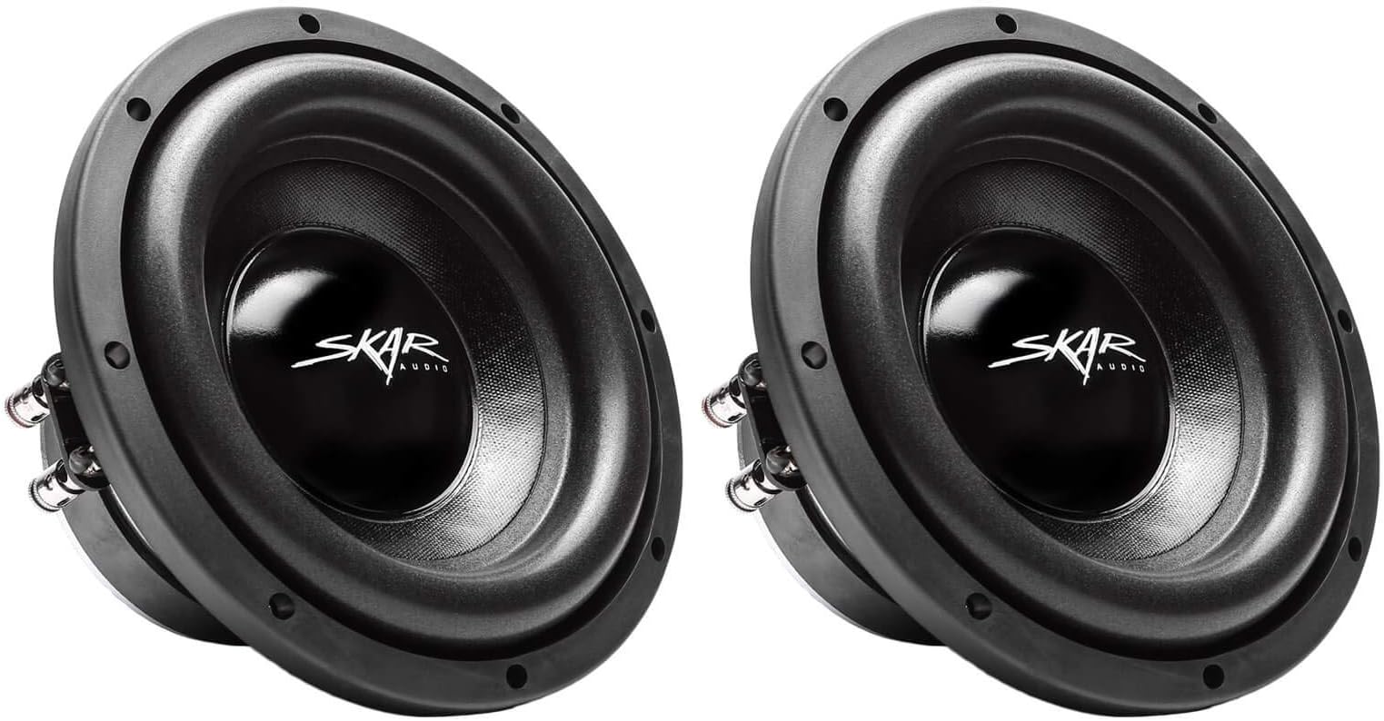 (2) Skar Audio IX-8 D2 8" 300W Max Power Dual 2 Ohm Car Subwoofers, Pair of 2