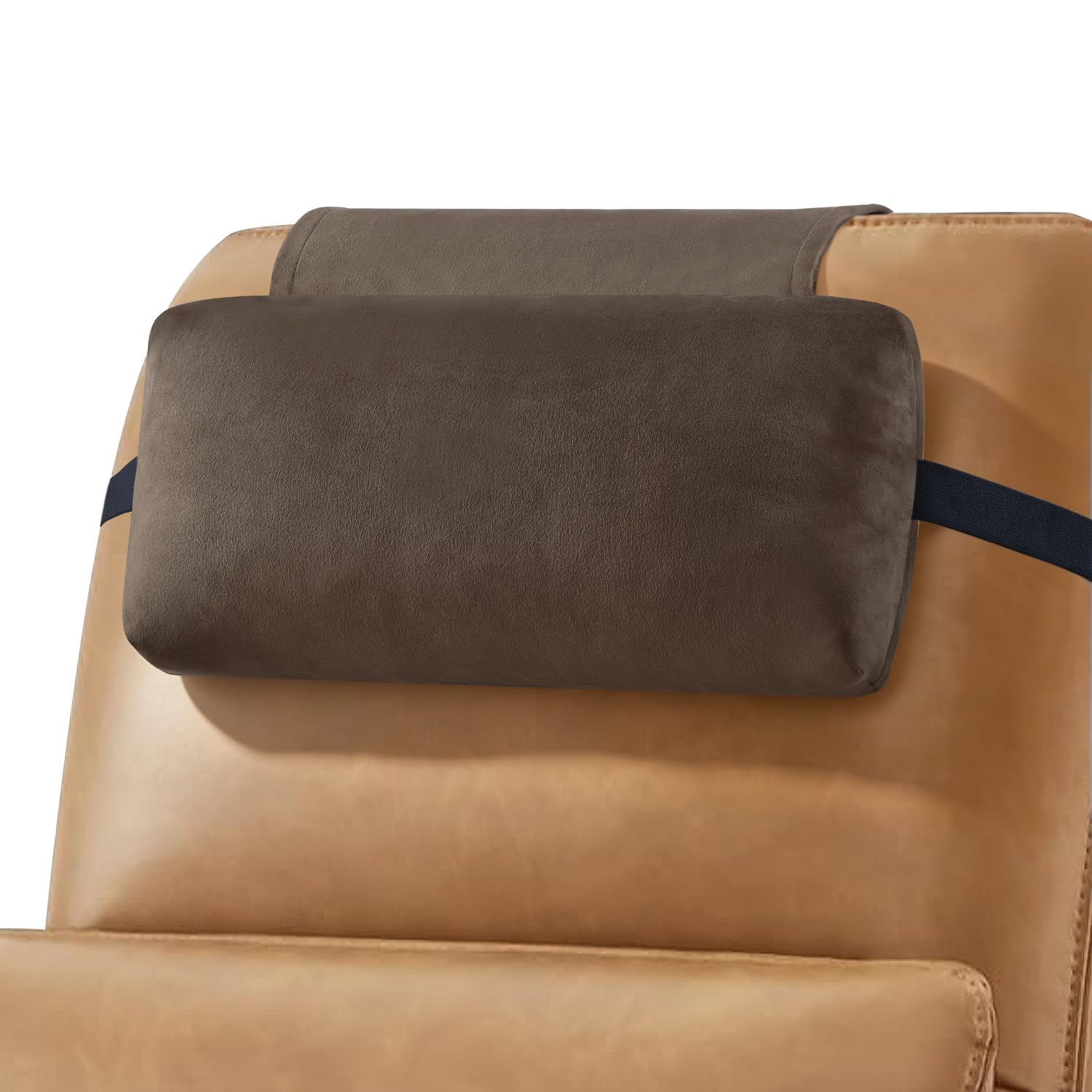 Head Recliner Pillow Adjustable Shredded Memory Foam Headrest Pillows for Recliner Chairs,Non-Slip Velvet Cushion for Pain Relief Neck Support Pillow for Travel Home Sofa Armchair with Zipper Cover