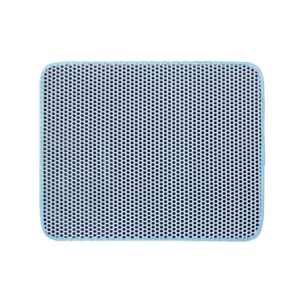 Cat Litter Mat Large Size Pet Toilet Trapping Double Layer Cats Box Pad Product(Blue,B-40X50CM)