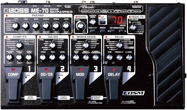 Boss ME-70 Guitar Multiple Effects Pedal Board