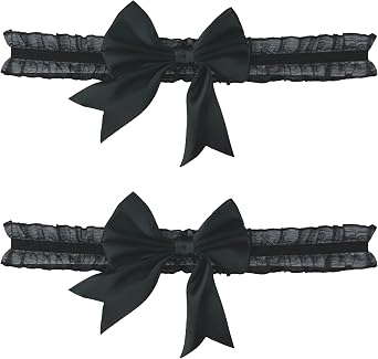 YunPeng Wedding Bride Garter Lace Bowknot Leg Garter Belt 2pcs