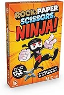 Format Games Rock Paper Scissors Ninja Card Game, Fast-Paced Battle Royale with Foam Ninja Star, Ages 7+, 2-6 Players
