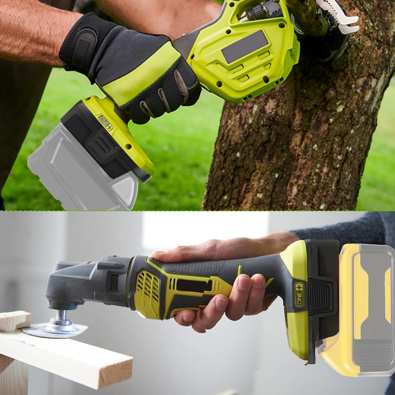 2 Pack DM18RL Battery Adapter Converter with USB & Type-C Compatible with Dewalt 20V & Milwaukee 18V Batteries, Converts to Ryobi 18V P108 ABP1801 Batteries (Not Made in Milwaukee,Dewalt, or Ryobi) - Image 7