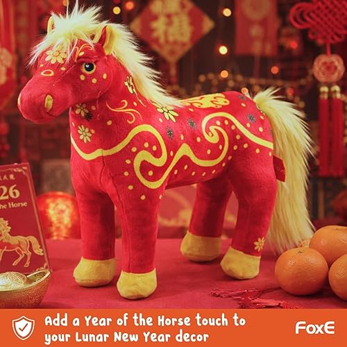 Miniatura 10 de FoxE Año del caballo Set de regalo nacido en 2026  babero, gorro y juguete de peluche  Unisex, 100% algodón, 0-24 meses  Regalos de Año Nuevo Chino