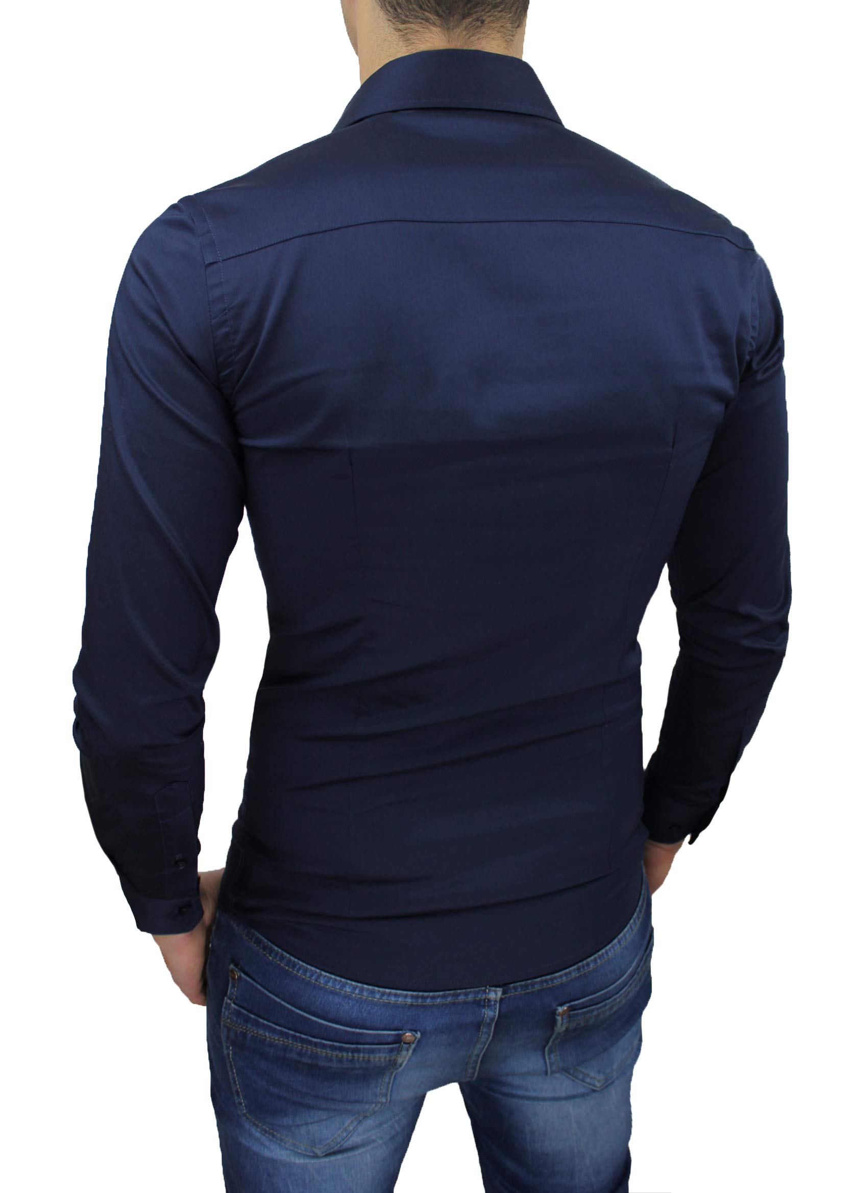 Camicia Uomo Sartoriale Slim Fit Aderente Casual Elegante